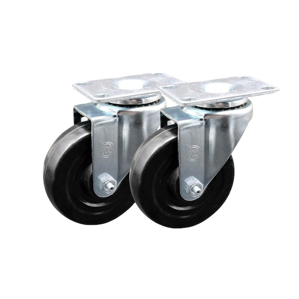 1013L2 Rubbermaid Tilt Truck Replacement Caster Set Fits FG101300BLA FG9T1400BLA, 2PK